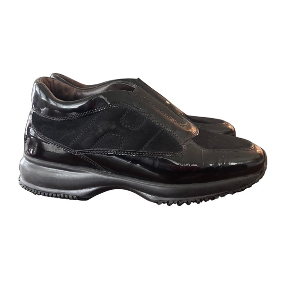 Hogan Black Slip-On Sneakers – Sleek Italian Designer Shoes - Picture 1 of 5